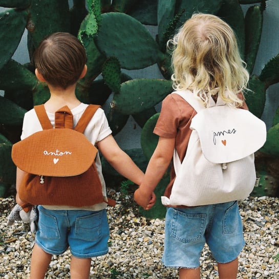 Sac à dos enfant personnalisable en gaze de coton – Atelier Wagram