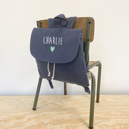 Sac à dos enfant personnalisable en gaze de coton – Atelier Wagram