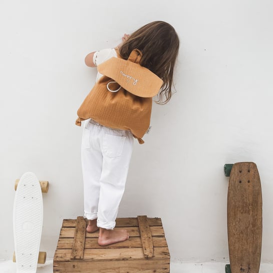 Sac à dos enfant personnalisable en gaze de coton – Atelier Wagram