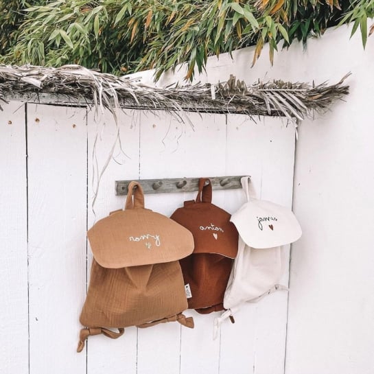 Sac à dos enfant personnalisable en gaze de coton – Atelier Wagram