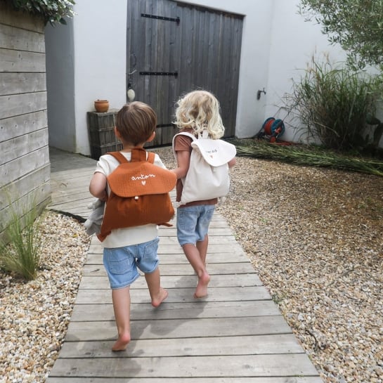 Sac à dos enfant personnalisable en gaze de coton – Atelier Wagram