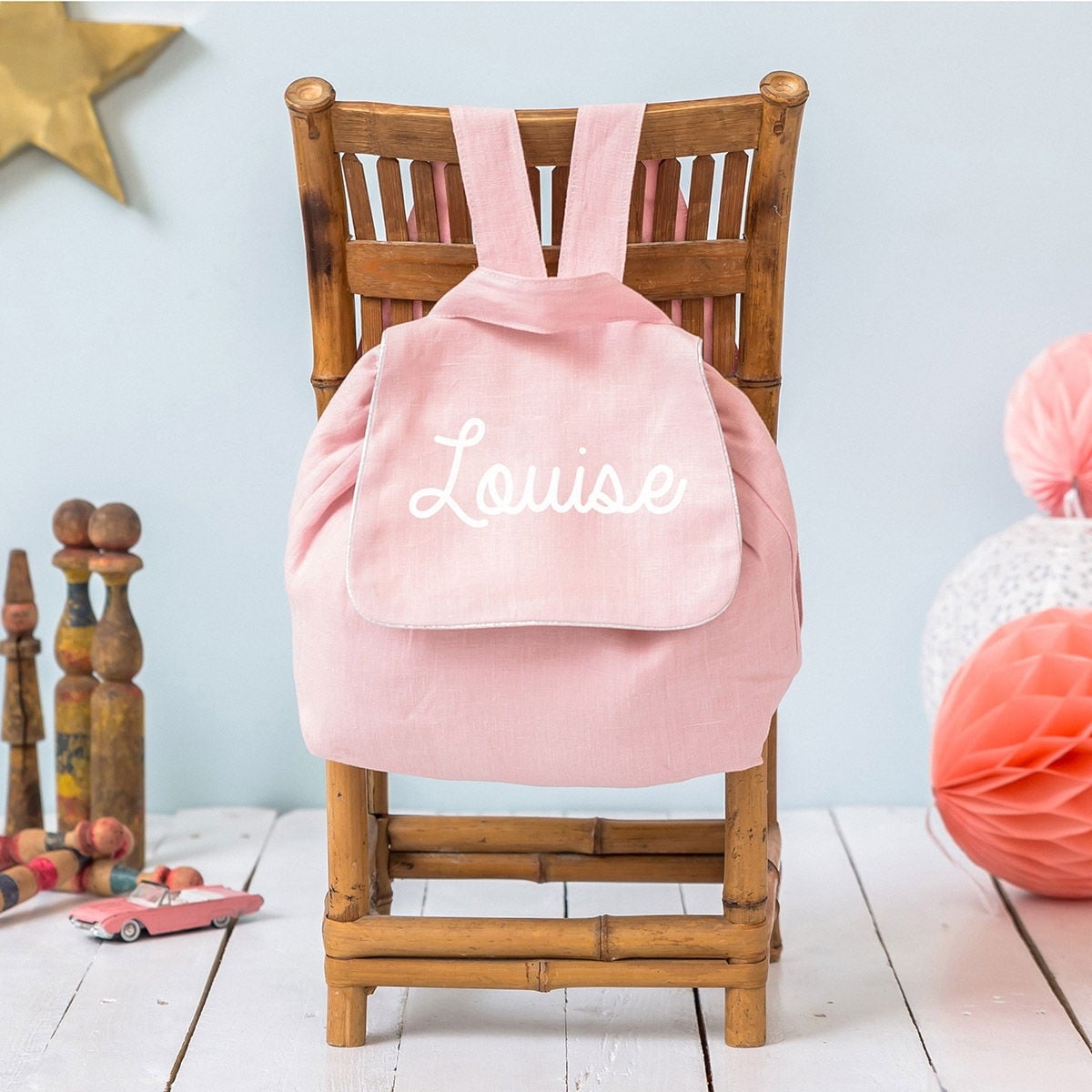 Sac à dos en lin personnalisé Toi-même