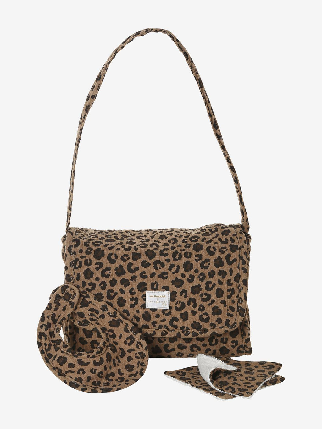 Sac à langer personnalisable et accessoires poupon Vertbaudet et envie de fraise marron