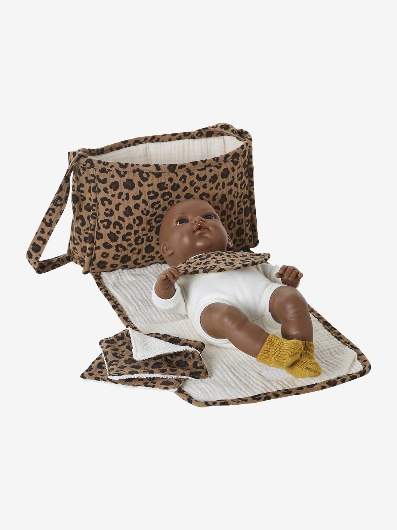 Sac à langer personnalisable et accessoires poupon Vertbaudet et envie de fraise marron