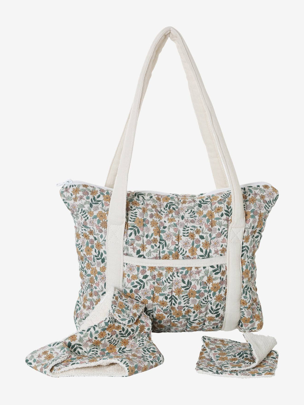 Sac à langer poupon personnalisable en gaze de coton rétro flower