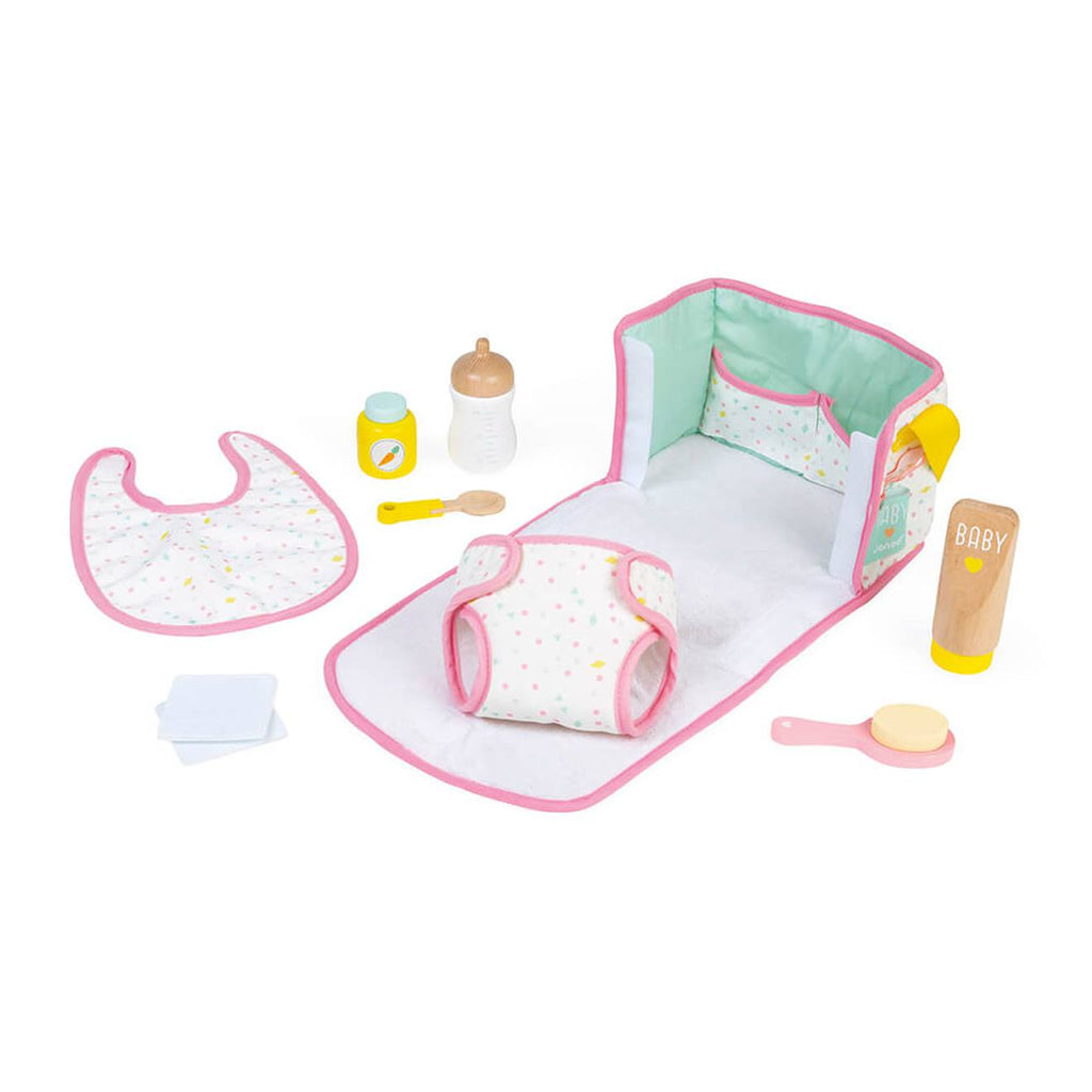 Sac à langer pour poupée et poupon multicolore
