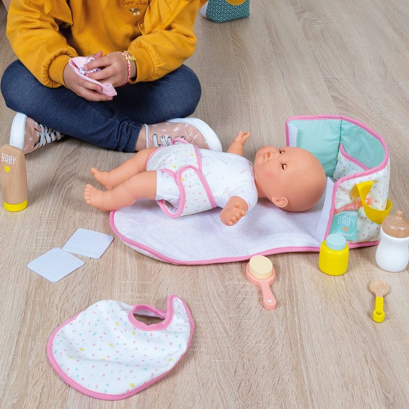 Sac à langer pour poupée et poupon multicolore