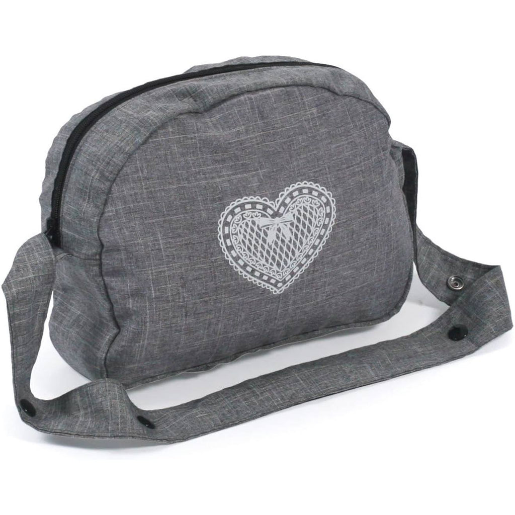 Sac à langer pour poussettes de poupées jean gris
