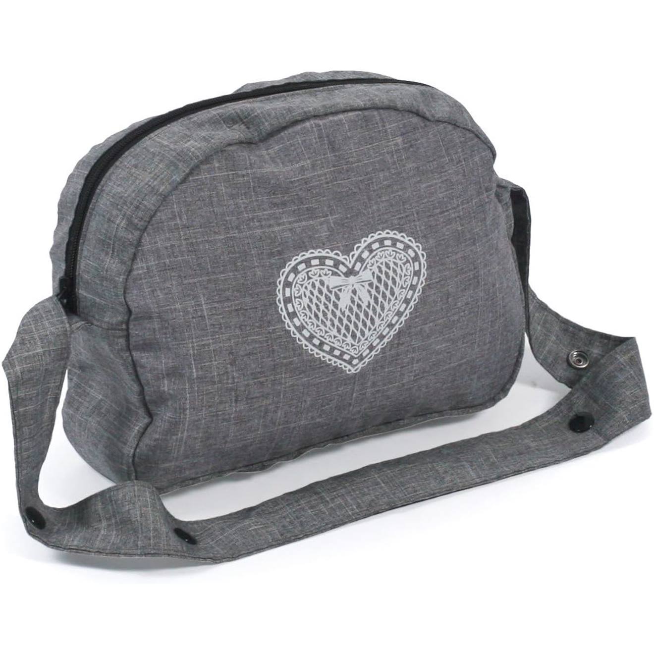 Sac à langer pour poussettes de poupées jean gris