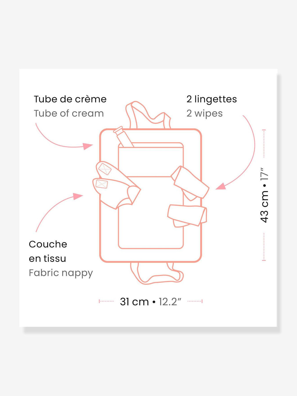 Sac à langer - rose