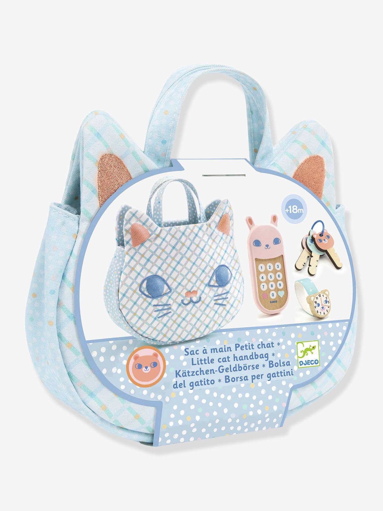 Sac à main petit chat bleu