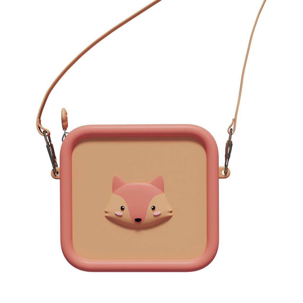 Sac appareil photo en silicone renard orange, marron, noir