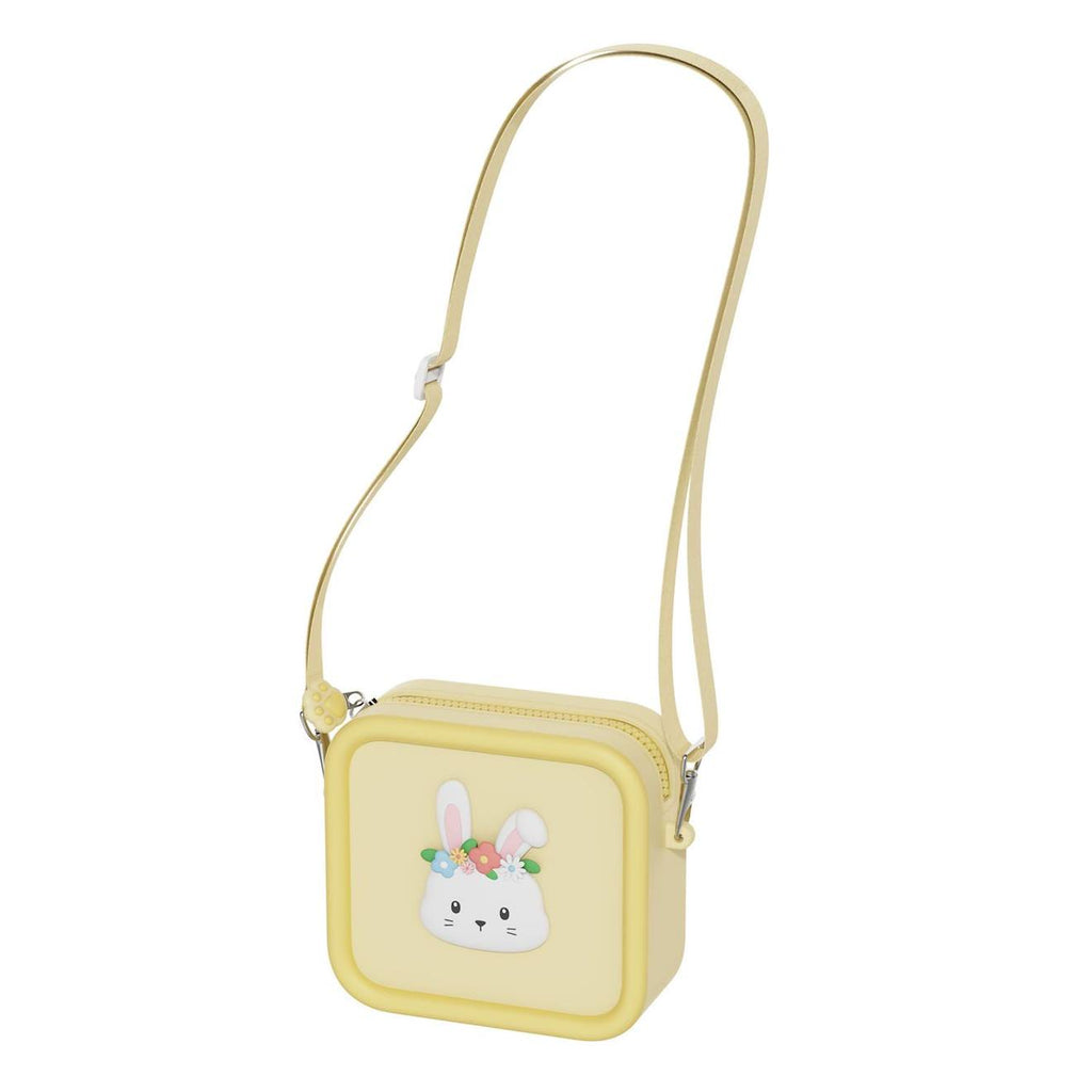 Sac pour appareil photo en silicone lapin des fleurs jaune, blanc, bleu