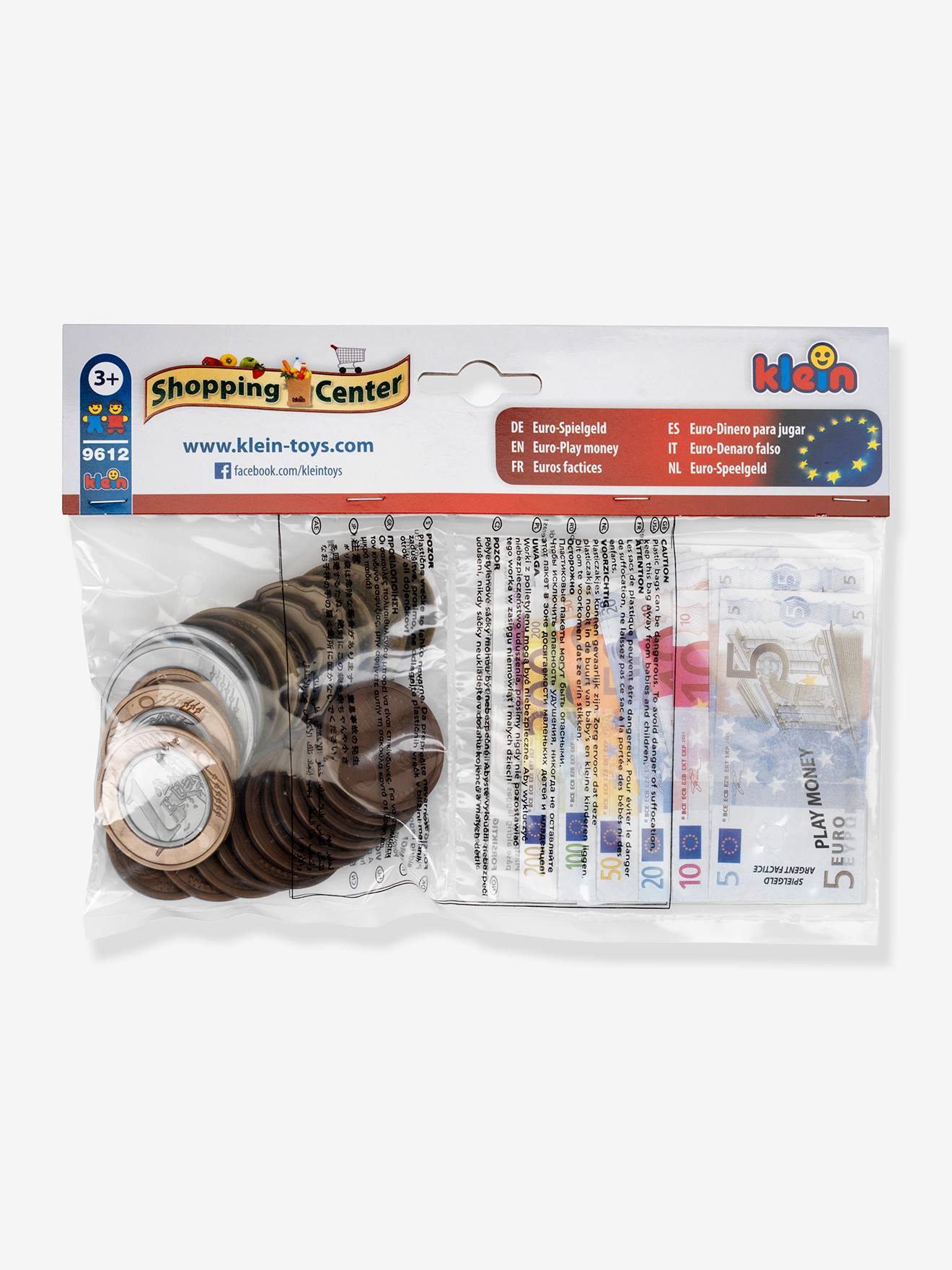 Sachet euros et billets factices multicolore