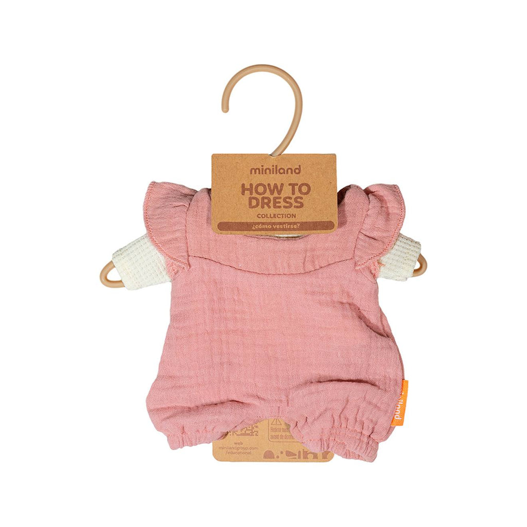 Salopette et t-shirt dhiver pour poupée de 21 cm rose
