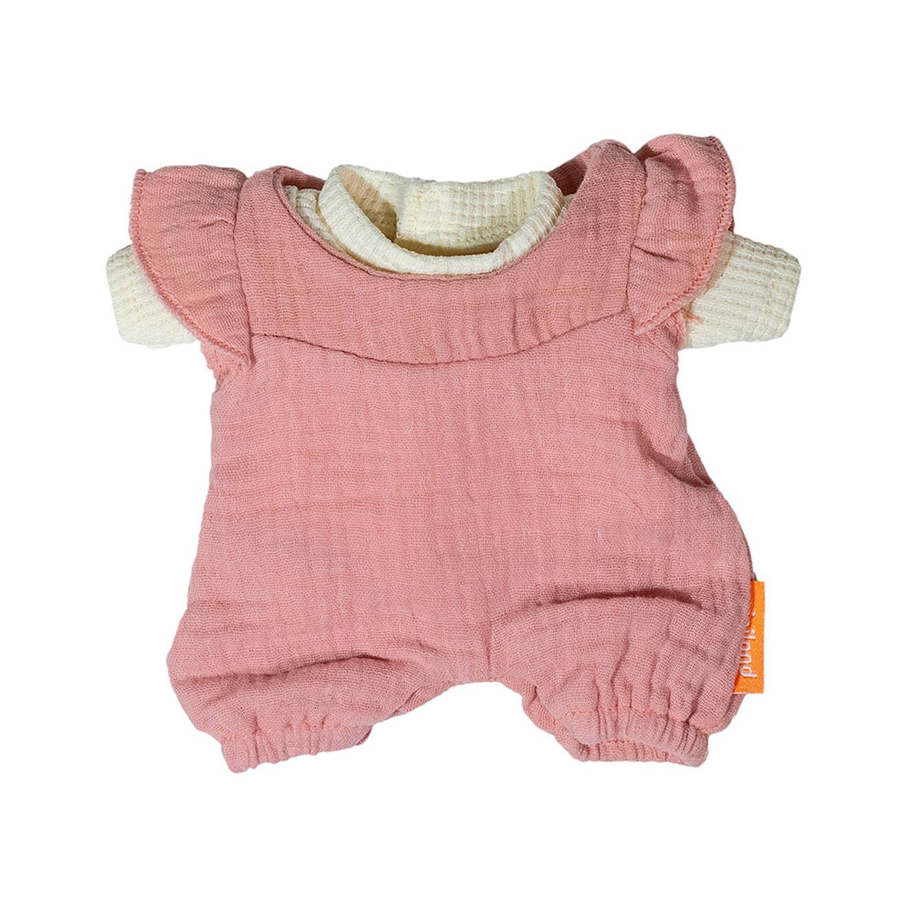 Salopette et t-shirt dhiver pour poupée de 21 cm rose