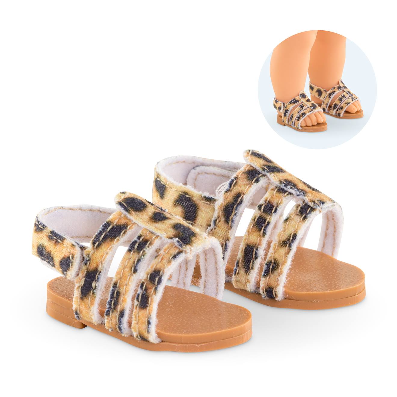 Sandales léopard pour poupée ma Corolle multicolore