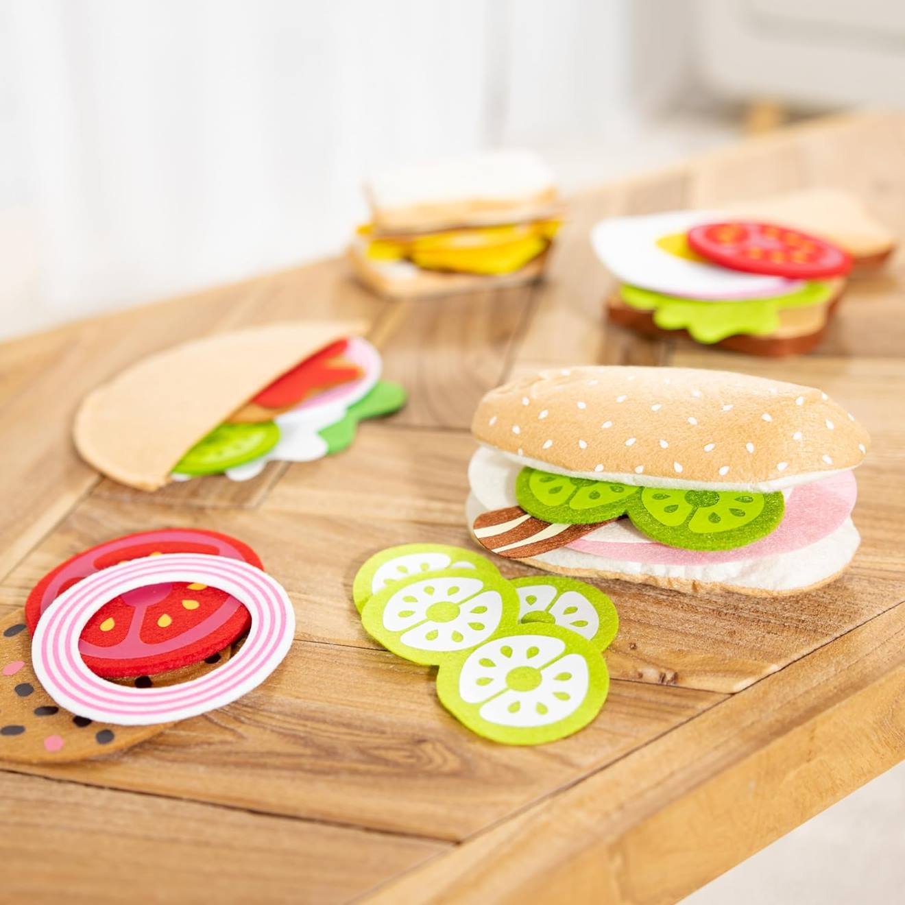 Sandwich en feutre marron