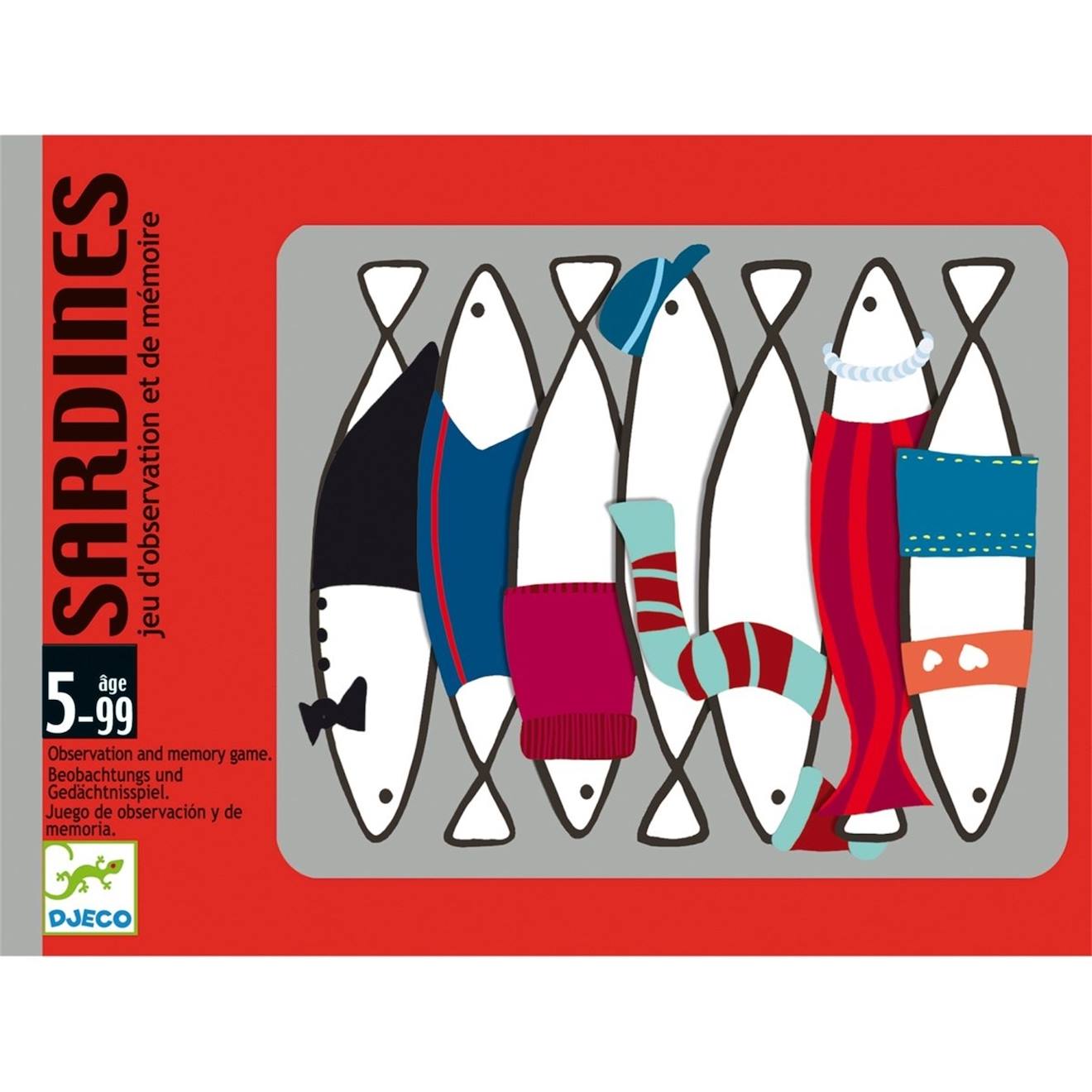 Sardines - jeu de cartes de mémoire multicolore