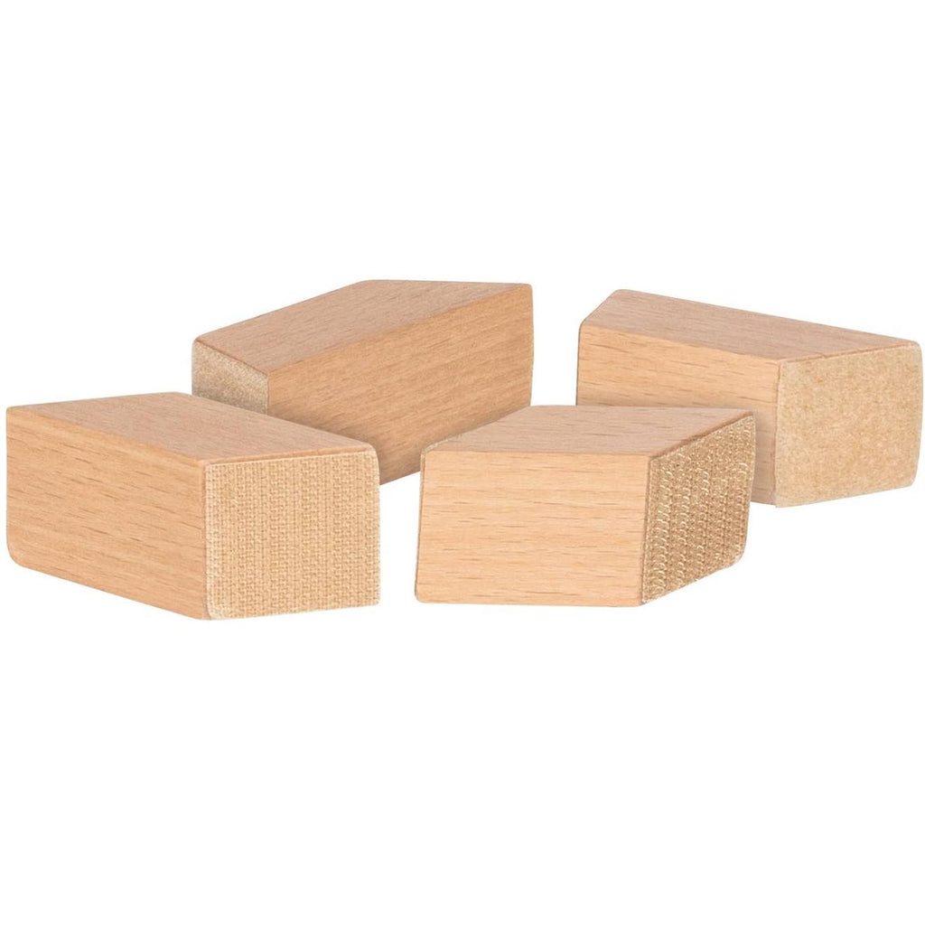 Scie et blocs en bois à scratch beige