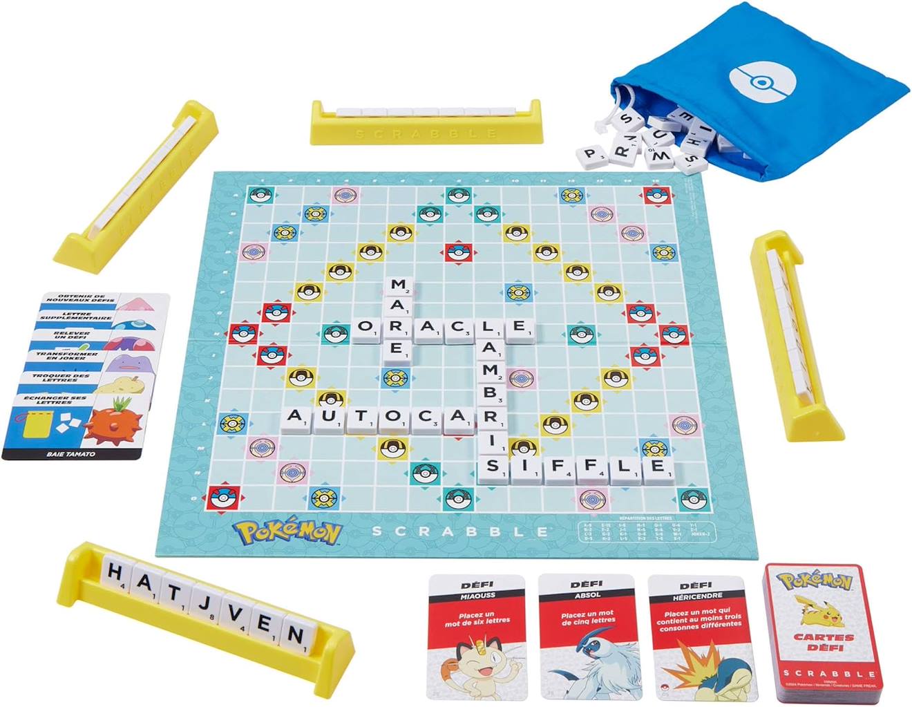 Scrabble pokémon multicolore