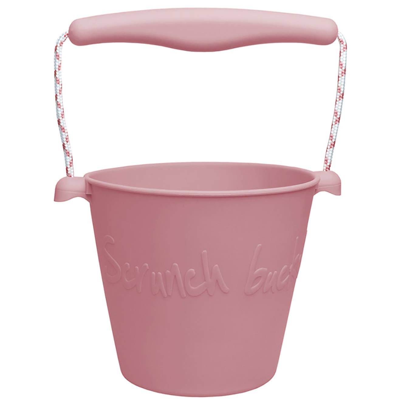 Seau de plage en silicone souple rose
