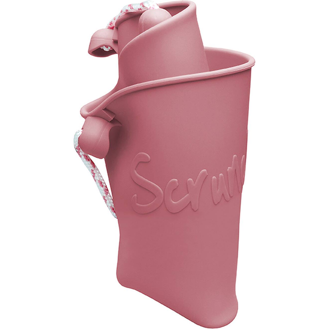 Seau de plage en silicone souple rose