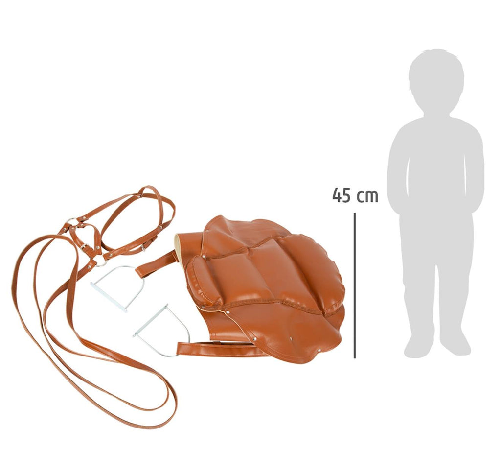 Selle et bride pour cheval de bois marron