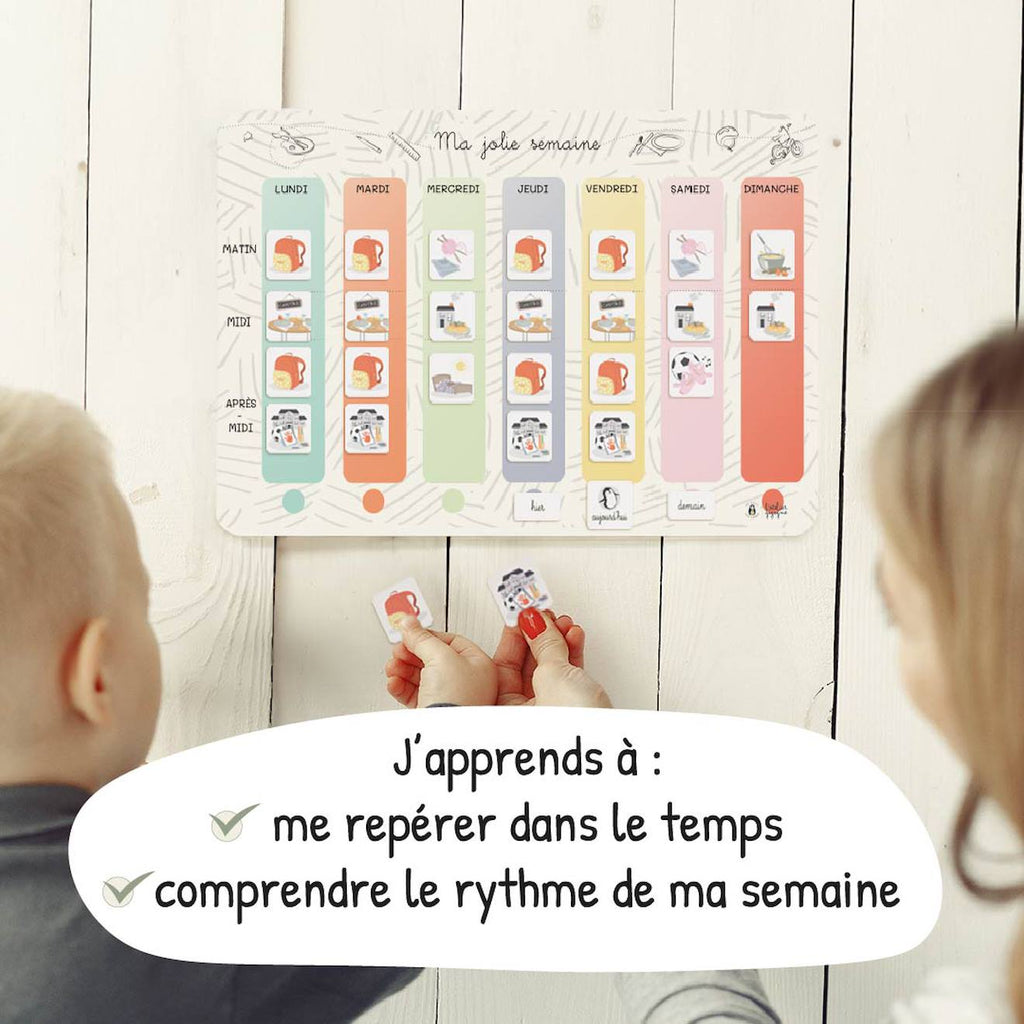 Semainier magnétique ma jolie semaine produit à l'unité comprenant 6