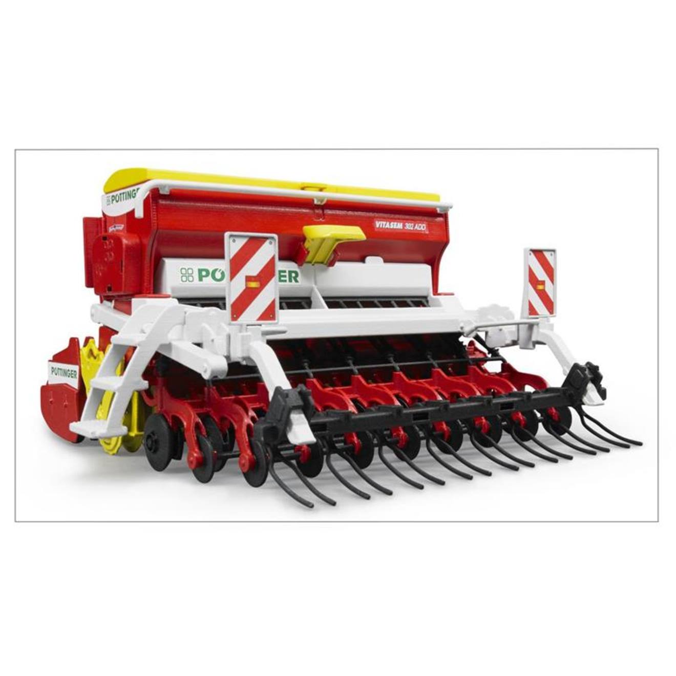 Semeuse à herse rotative vitasem 302add de pöttinger rouge