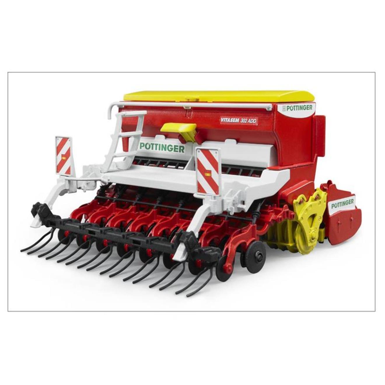 Semeuse à herse rotative vitasem 302add de pöttinger rouge