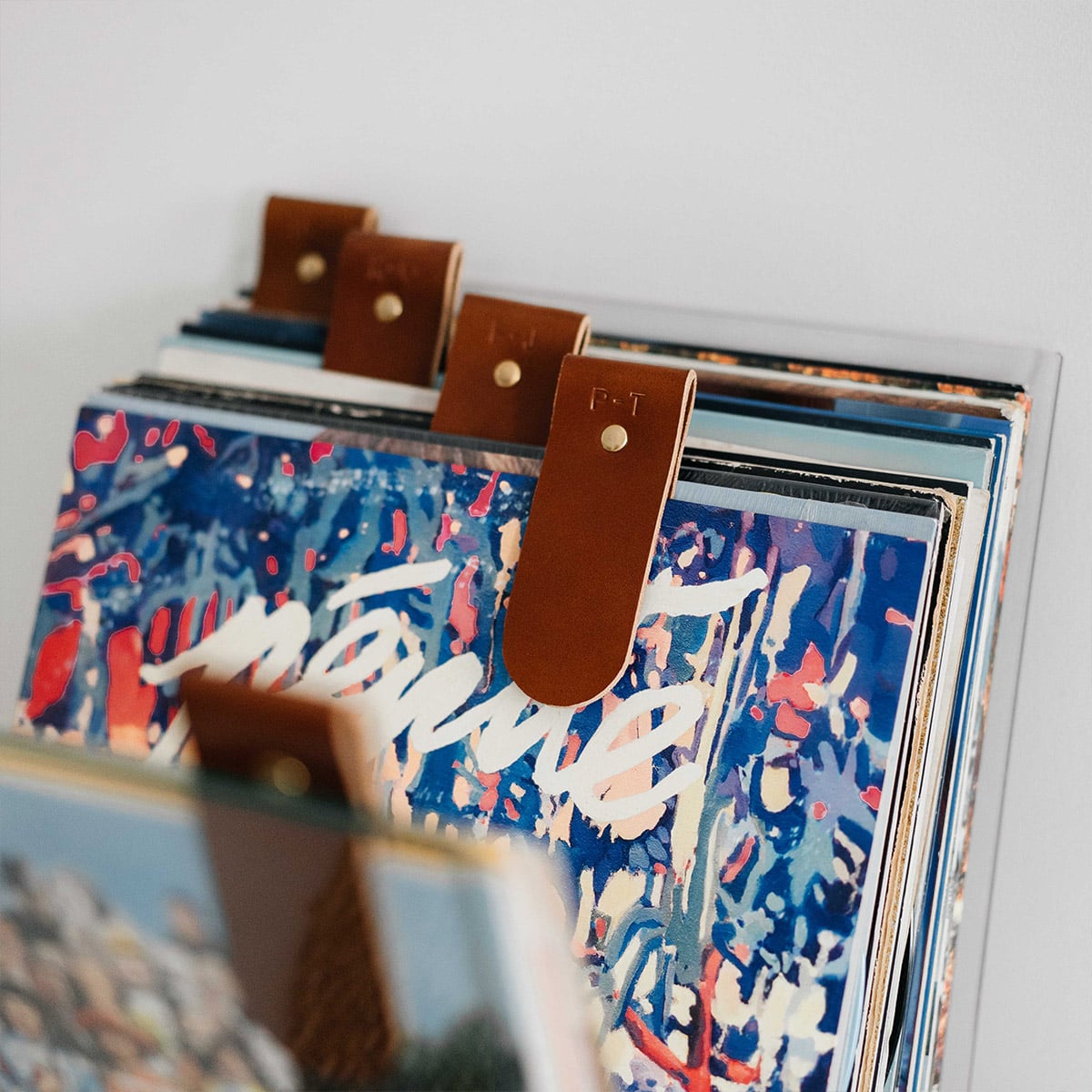 Séparateurs de vinyles en cuir