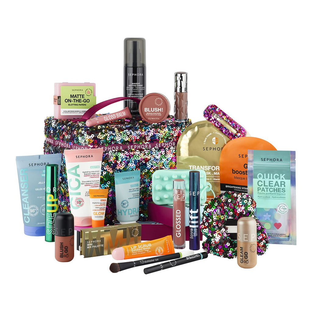 Calendrier de l'Avent Premium Sephora Collection 2026, vanity à sequins