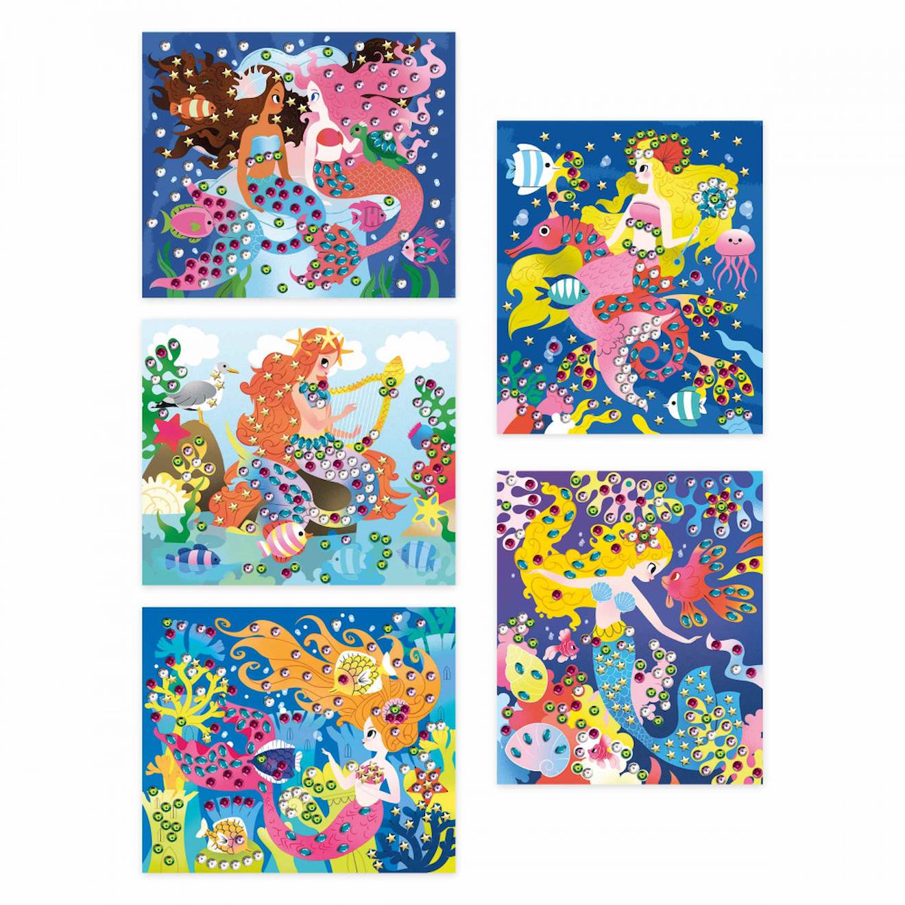 Sequins à coller sirènes multicolore