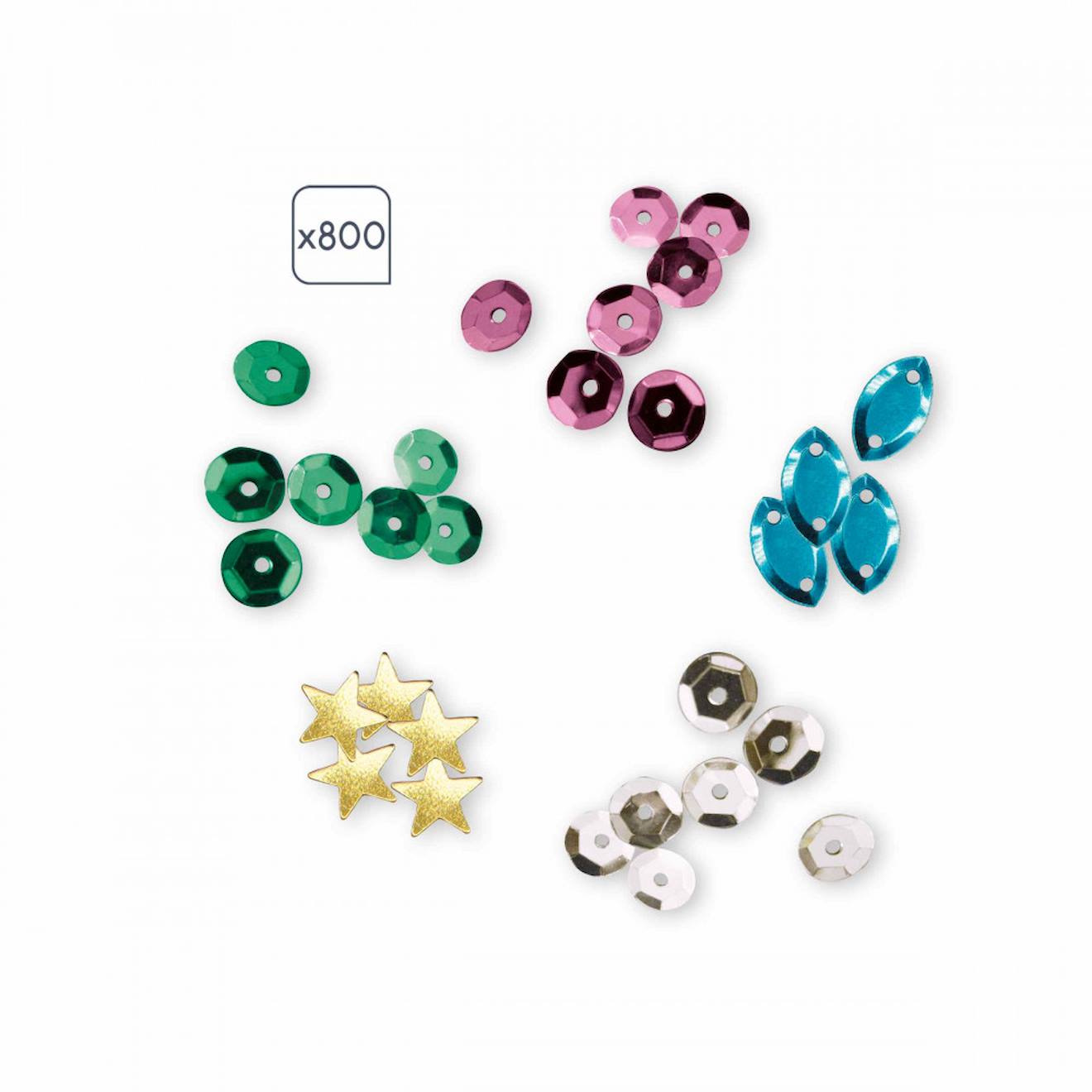 Sequins à coller sirènes multicolore