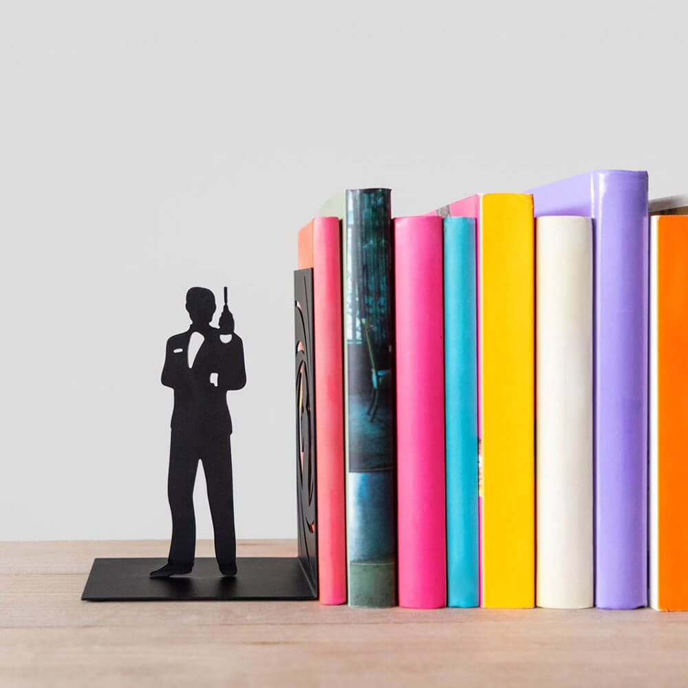 Serre-Livres Agent Secret - Objet Déco Original