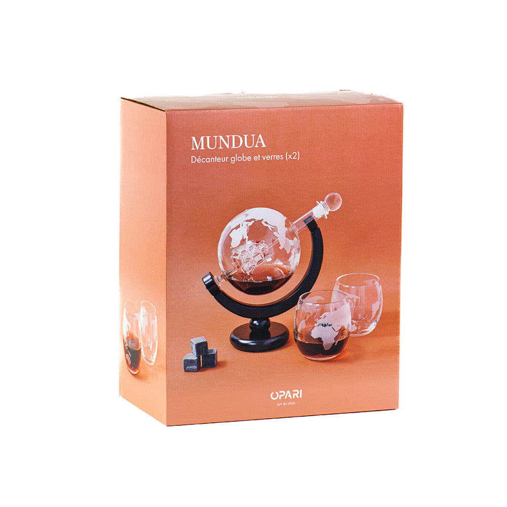 Ensemble Décanteur Globe et Verres (x2) Mundua - Carafe Vin Originale