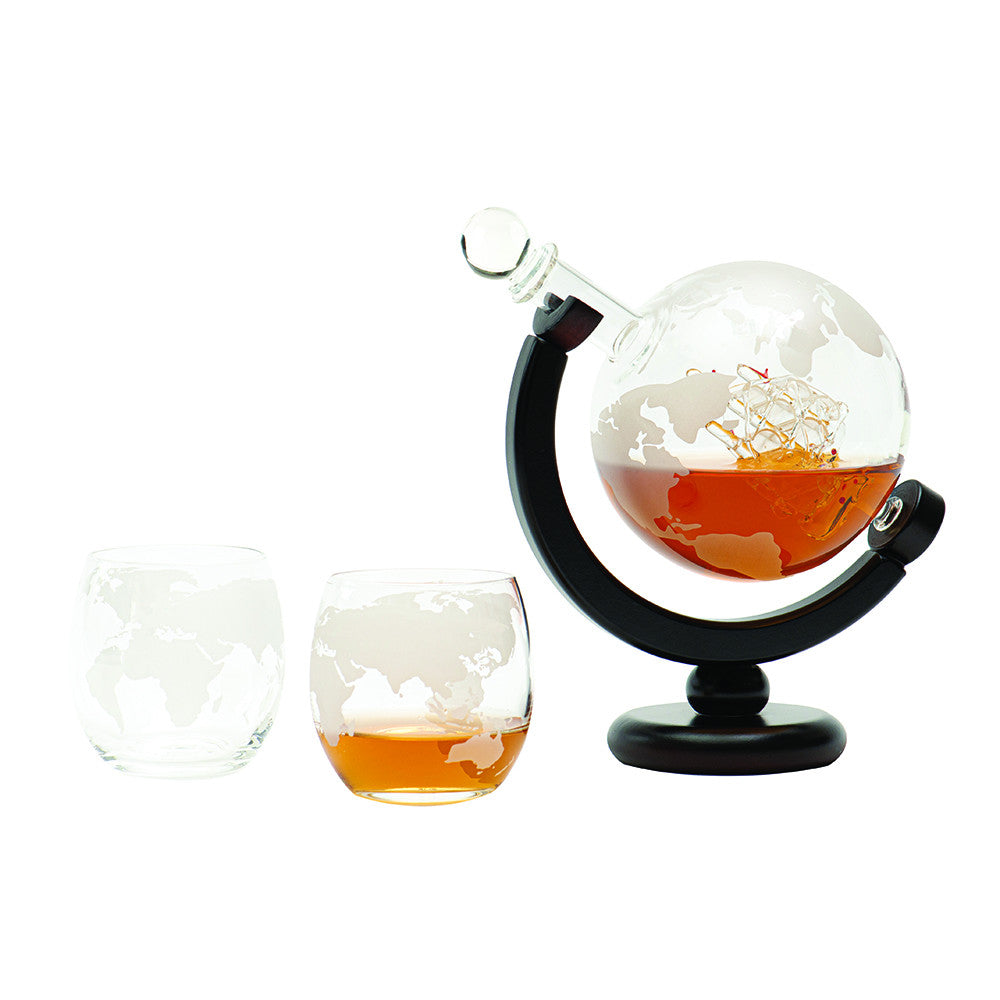 Ensemble Décanteur Globe et Verres (x2) Mundua - Carafe Vin Originale