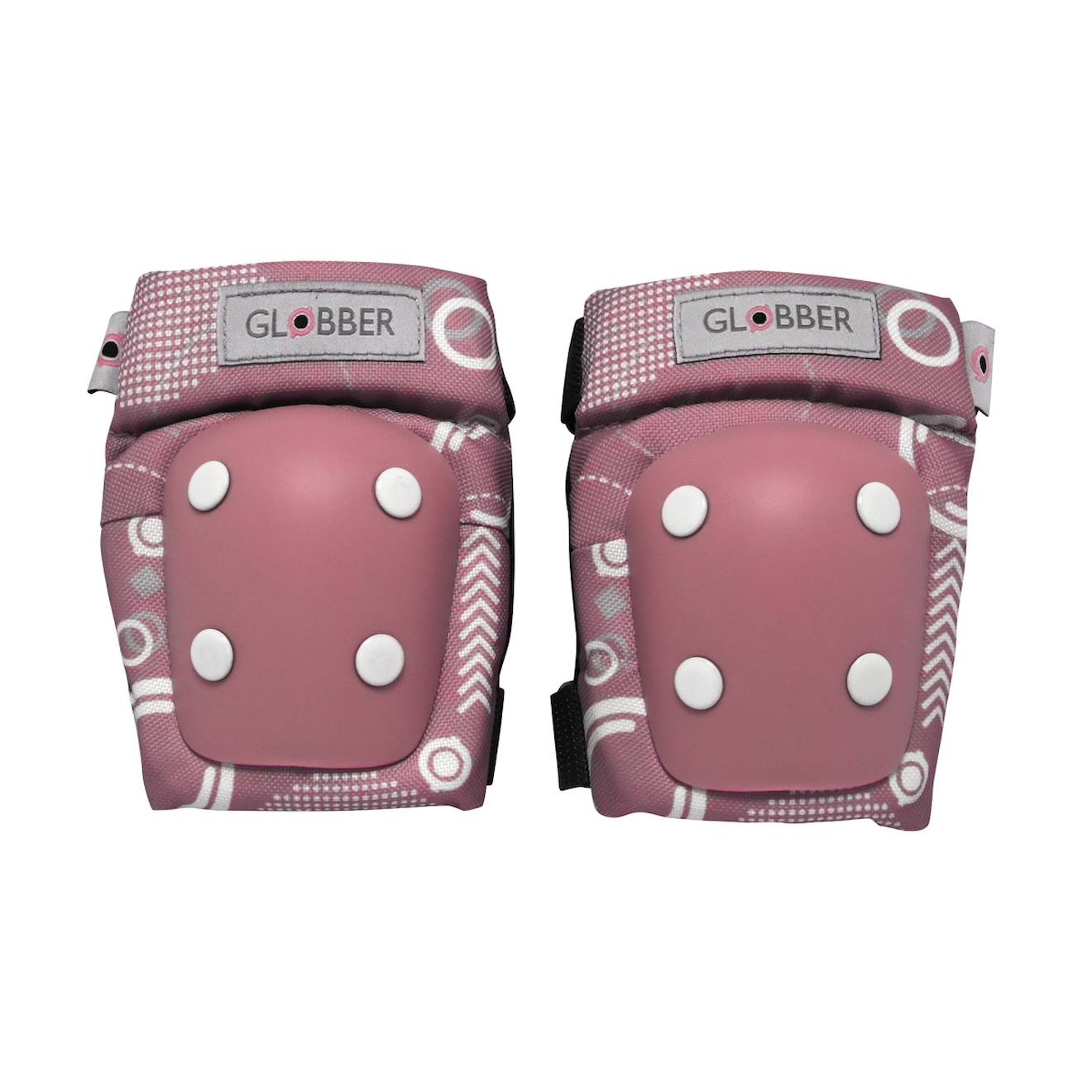 Set 2 protections imprimés enfants xxs (coudes et genoux) rose pastel