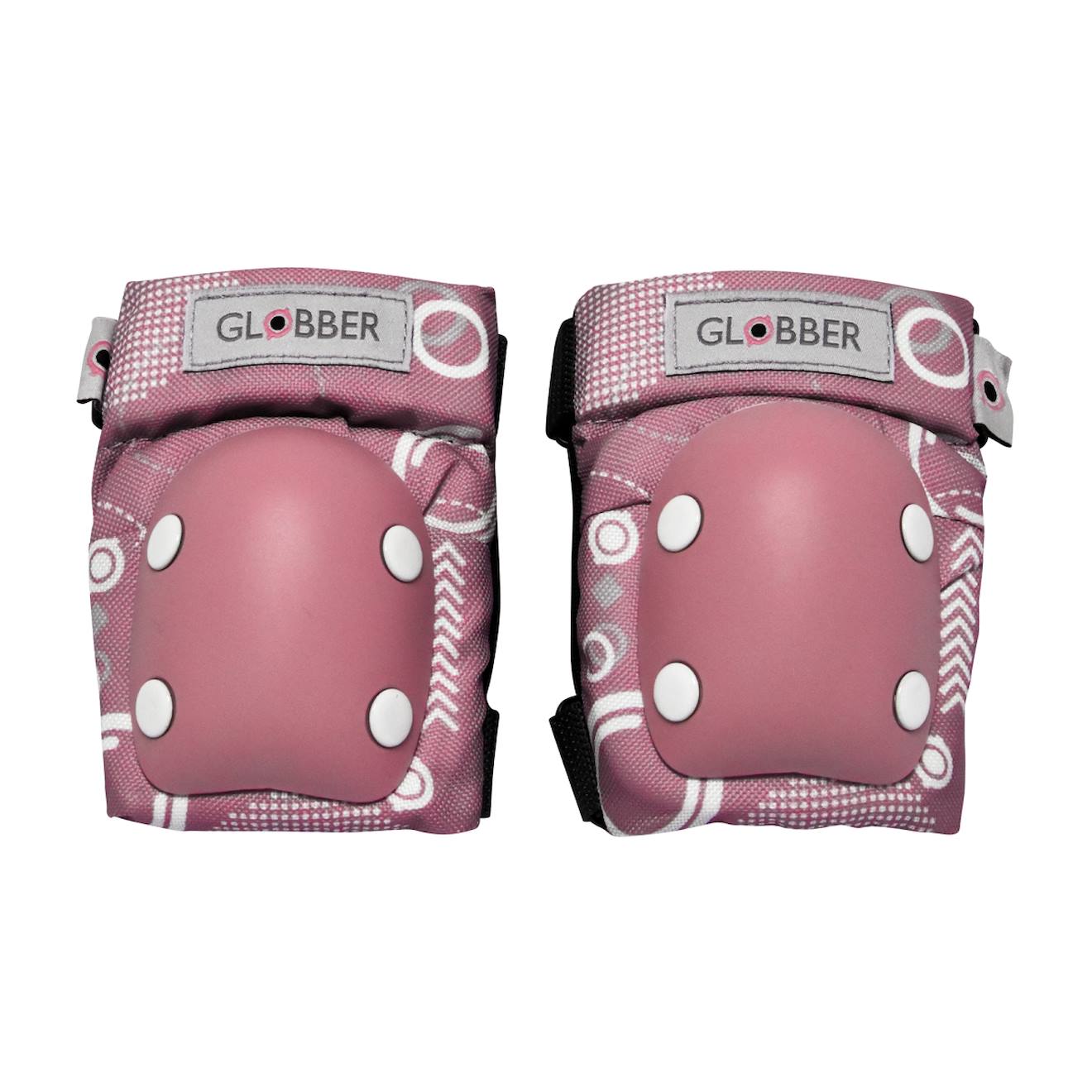 Set 2 protections imprimés enfants xxs (coudes et genoux) rose pastel