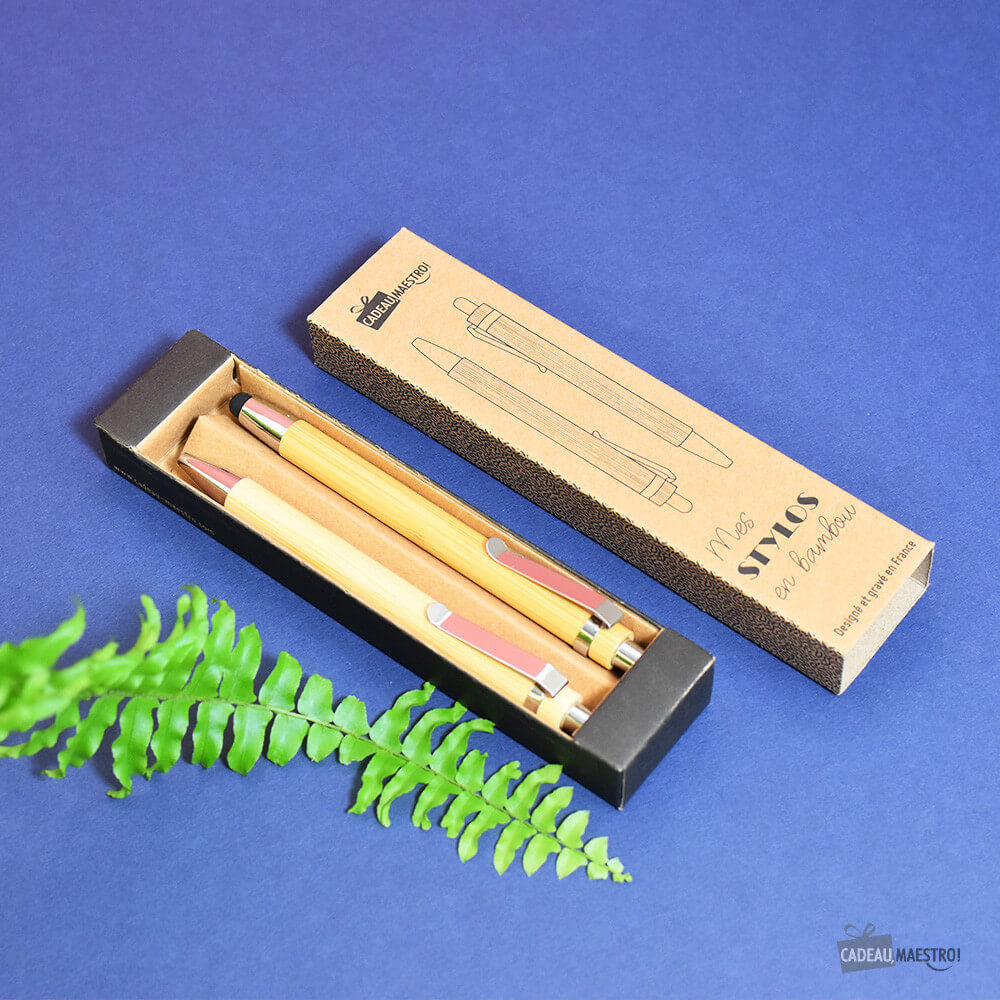 Set 2 Stylos Bambou - Papeterie Originale CadoMaestro