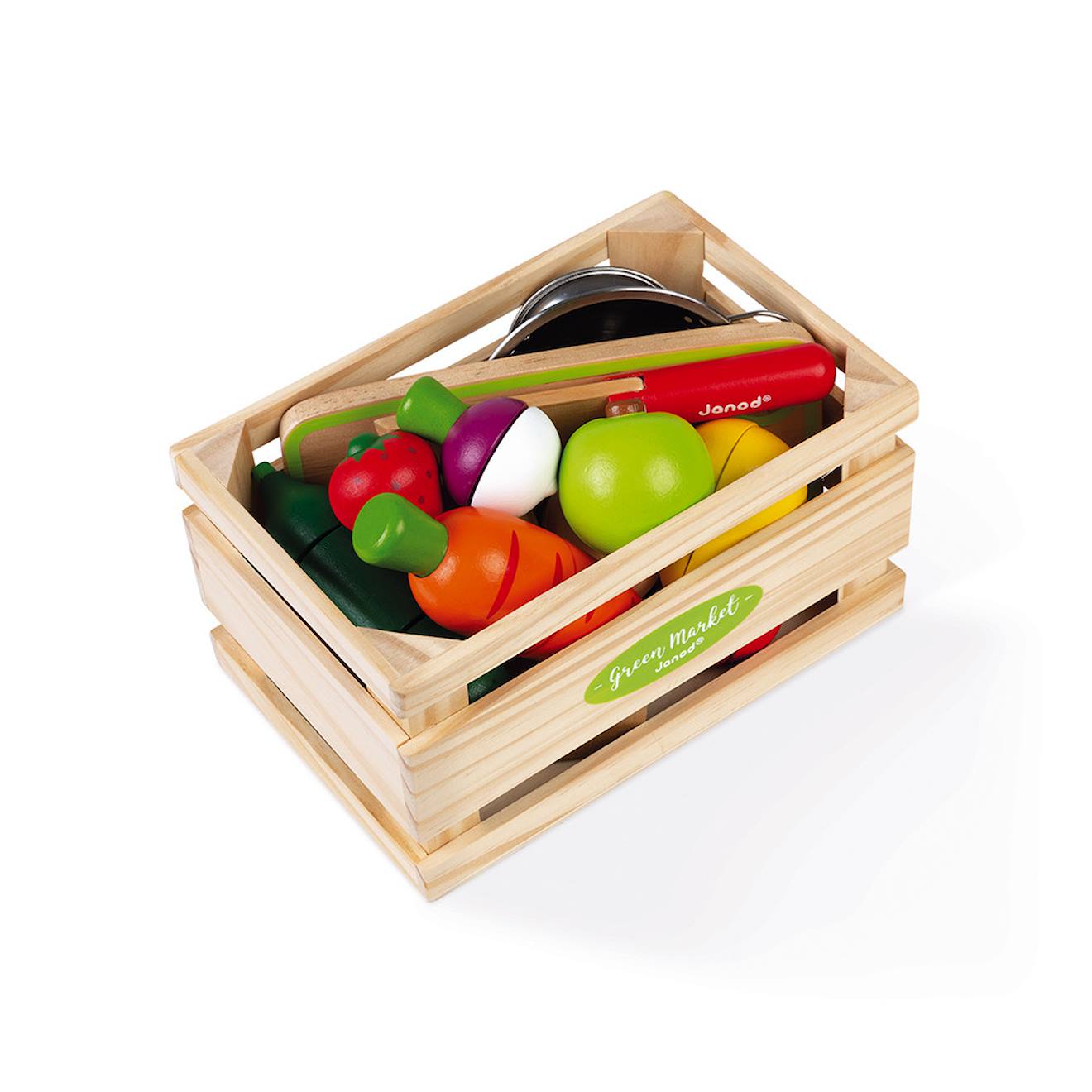 Set 9 fruits et légumes à découper multicolore