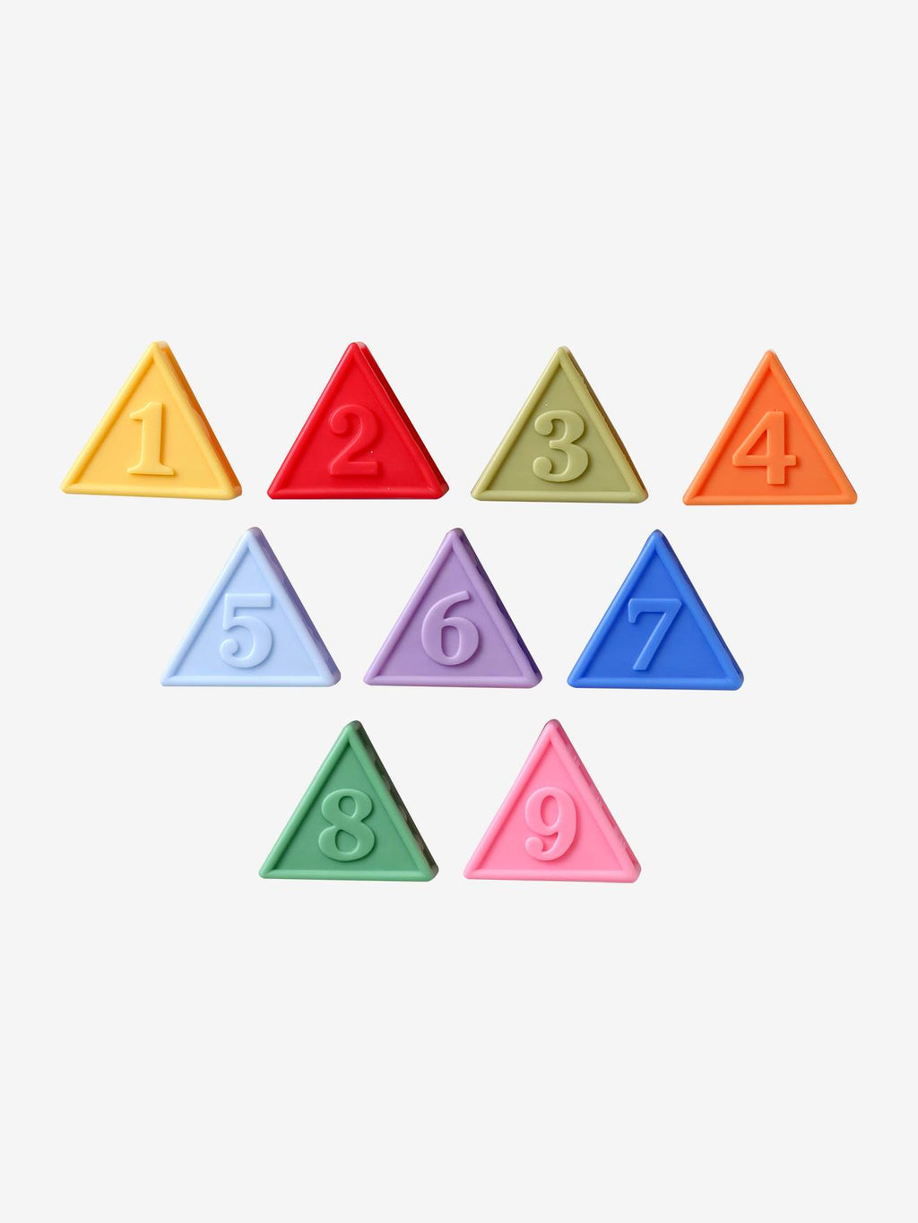 Set 9 triangles sensoriels multicolore