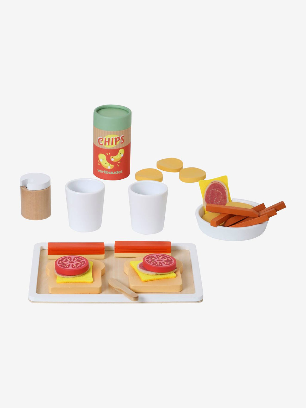 Set apéritif en bois FSC beige