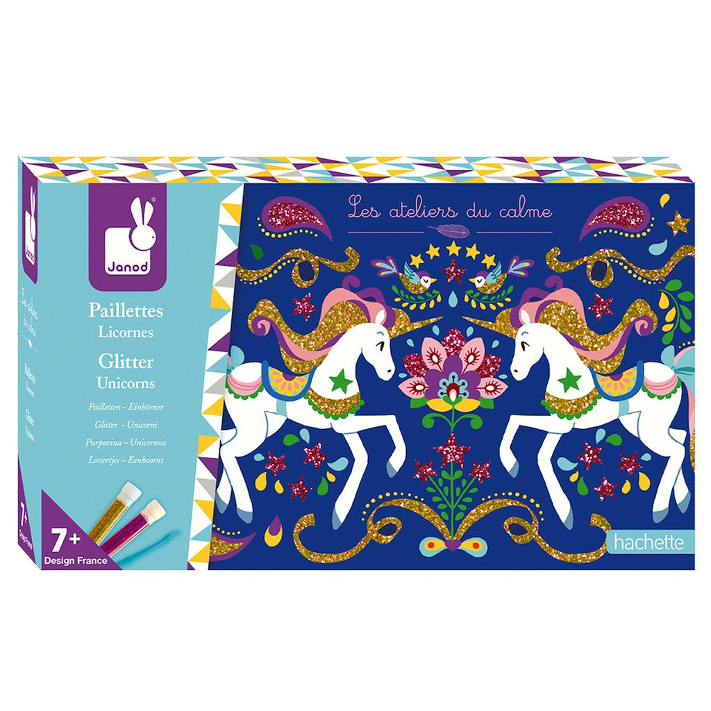 Set créatif paillettes licornes bleu