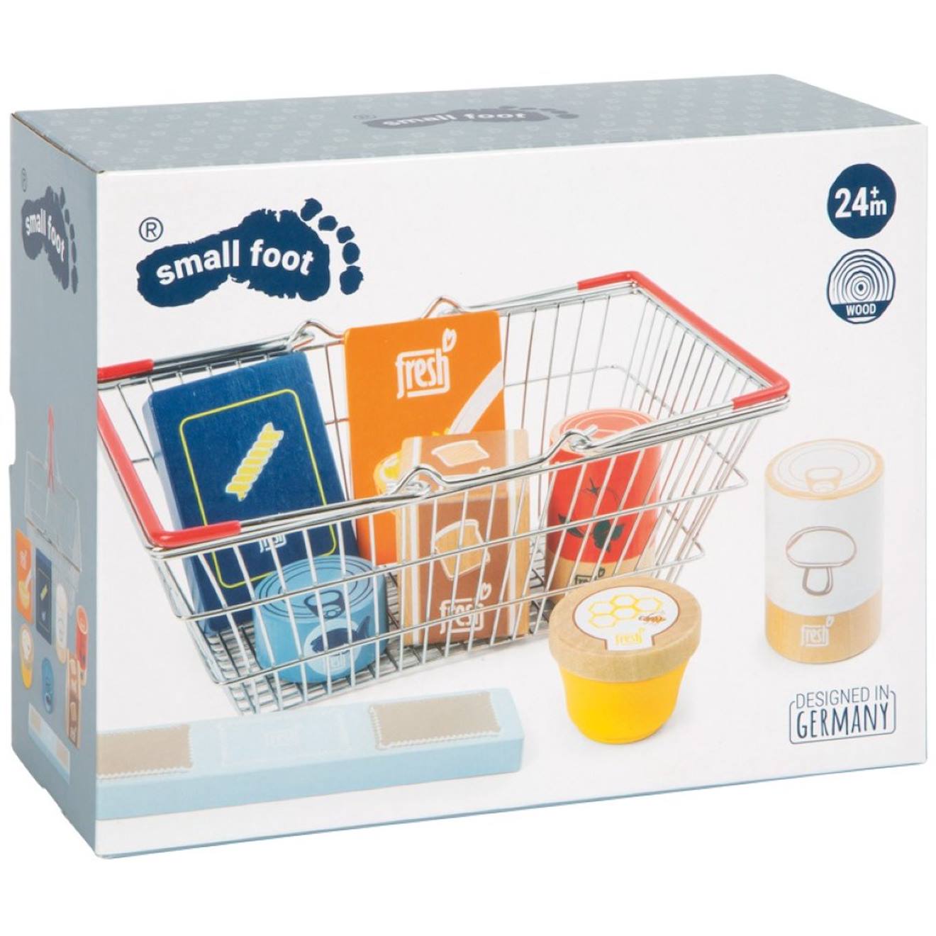 Set d'aliments en panier fresh beige