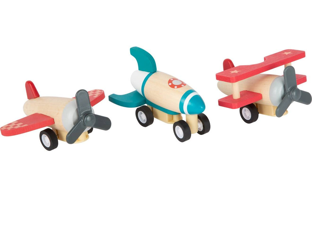 Set d'avions à rétrofriction beige
