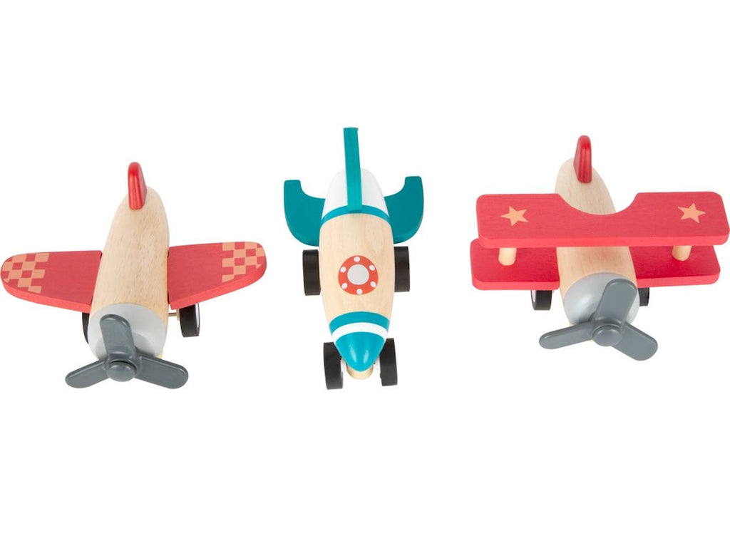 Set d'avions à rétrofriction beige