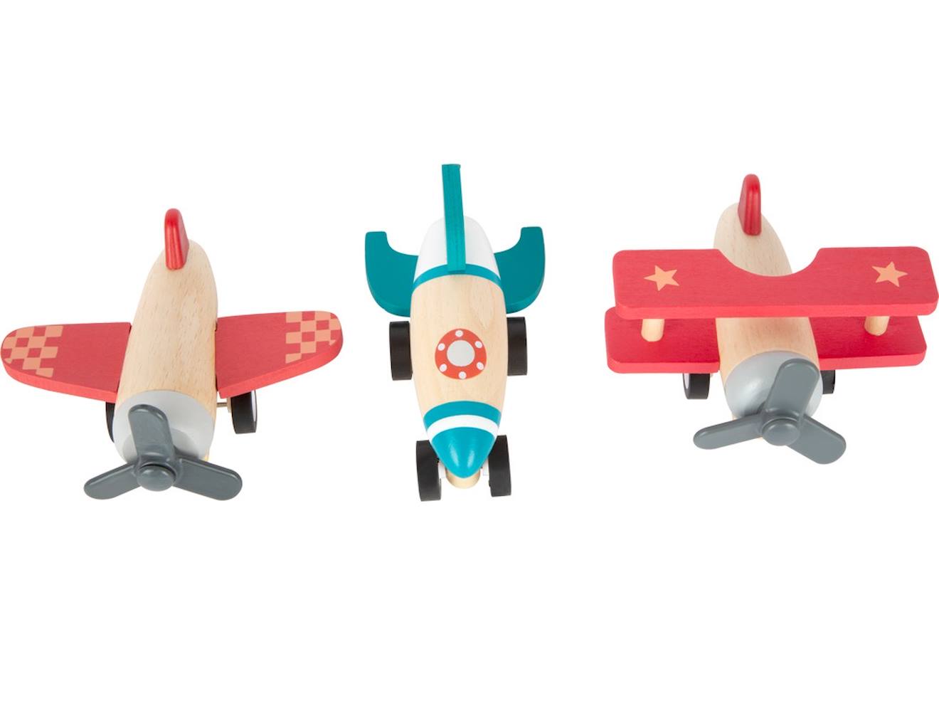 Set d'avions à rétrofriction beige
