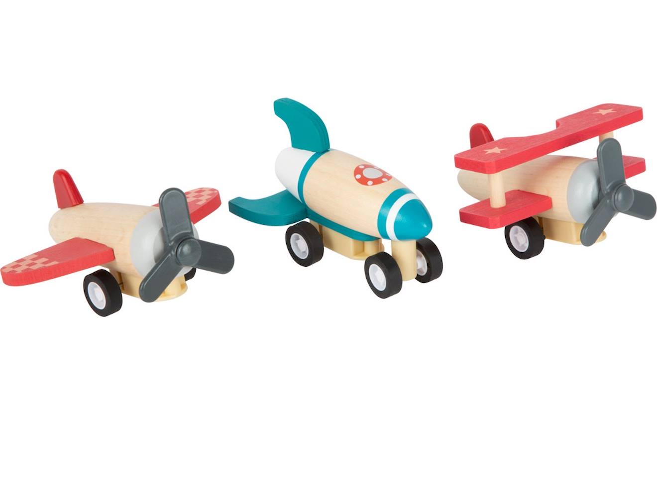 Set d'avions à rétrofriction beige